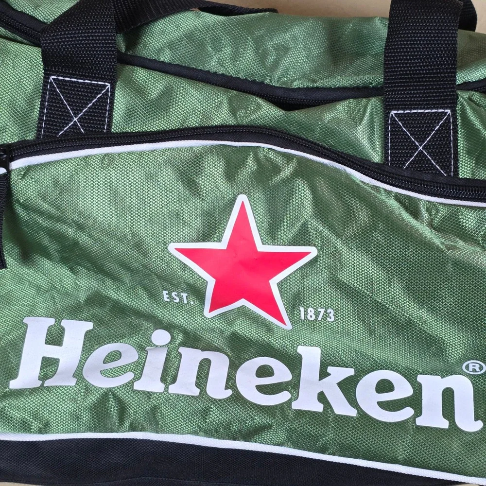 Heineken Green Red Star Duffle Bag‎ Travel Gym Sport Bag nylon lightweig RAREht